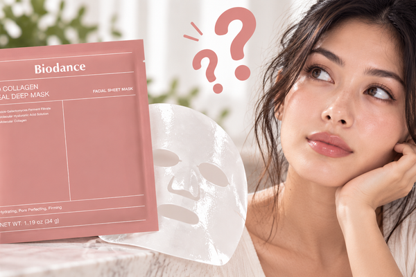 Masque hydrogel Biodance Bio-Collagen et masque au collagène Glowy, avis comparatif