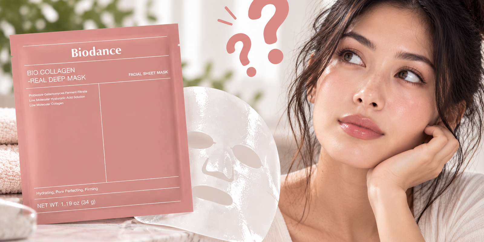 Masque hydrogel Biodance Bio-Collagen et masque au collagène Glowy, avis comparatif