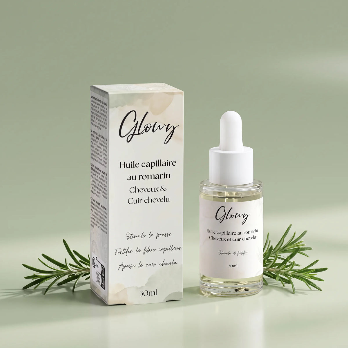 Huile de Romarin pour Cheveux et Cuir Chevelu, Formule Fortifiante