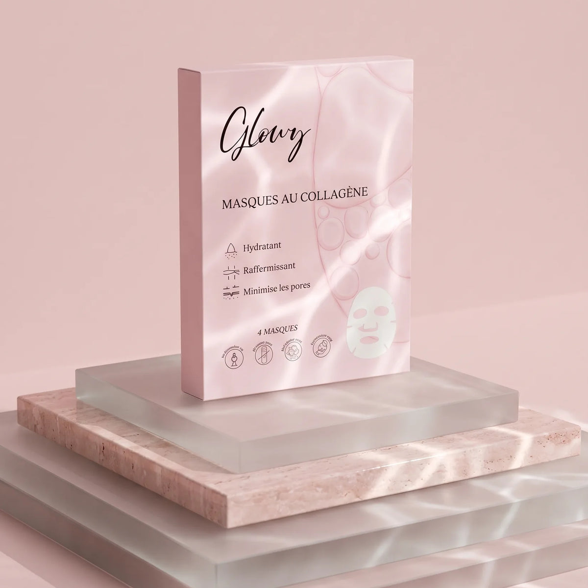 Masque au collagène coréen hydrogel Glowy™