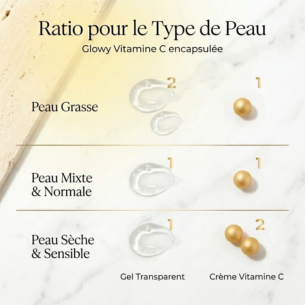 ratio pour le type de peau crème vitamine C