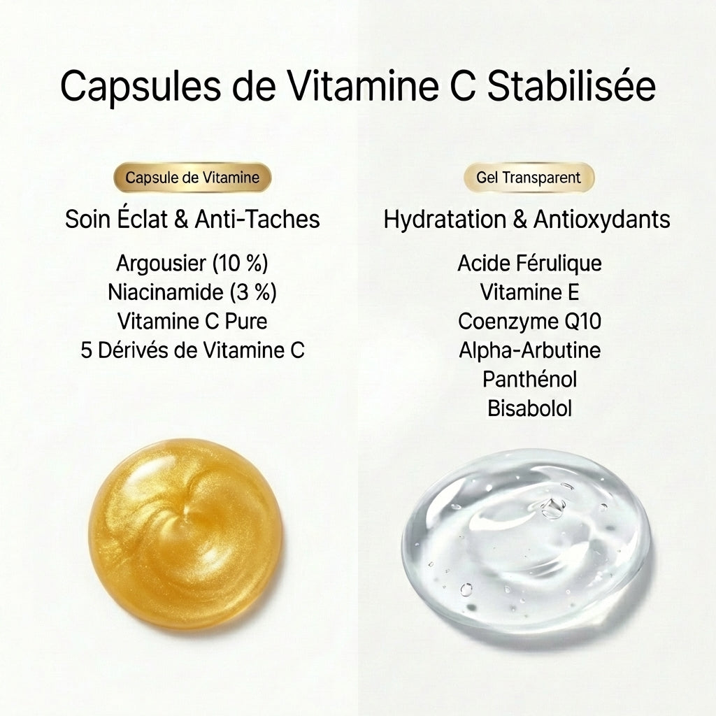 crème vitamine C et gel transparent