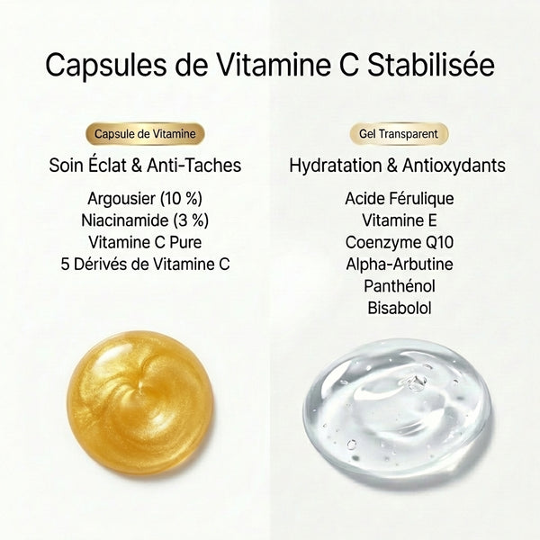 crème vitamine C et gel transparent