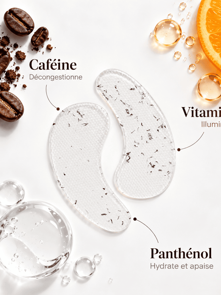 Patchs yeux anti-cernes et anti-poches à la caféine et vitamine C