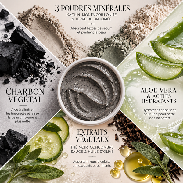 Masque à l'Argile Naturelle pour Pores et Points Noirs