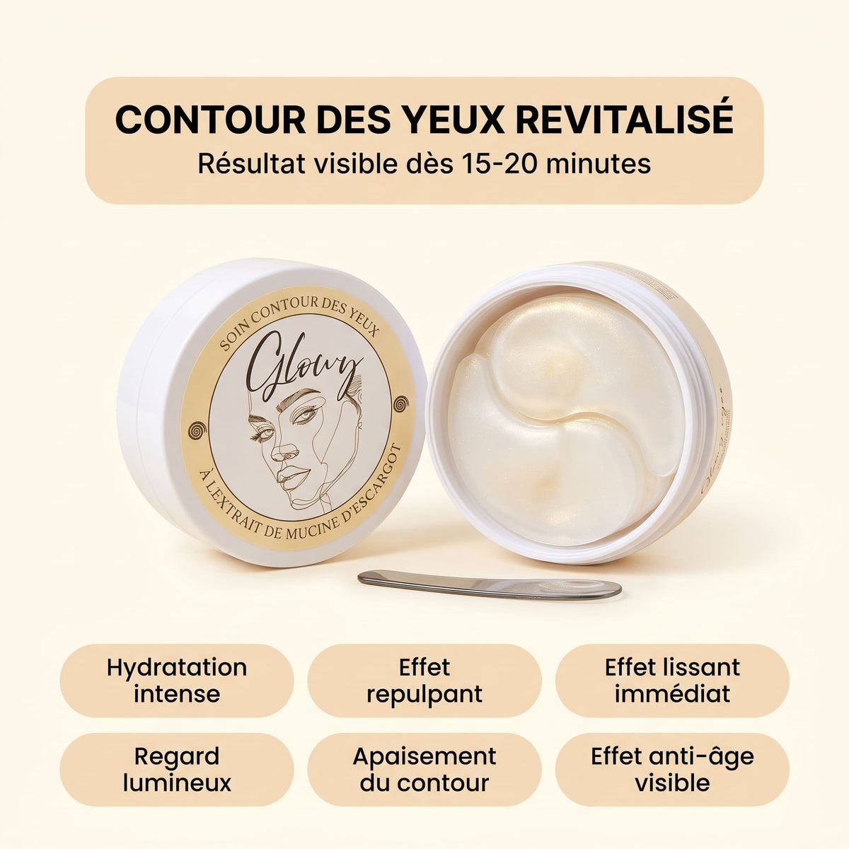 Bienfaits des patchs contour des yeux anti-rides Glowy Eyes