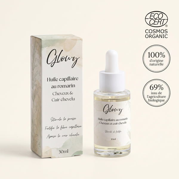Huile de Romarin pour Cheveux et Cuir Chevelu, Formule Fortifiante