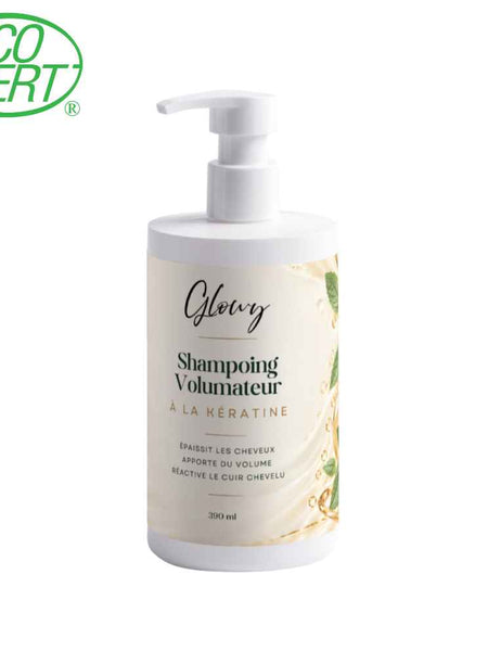 Shampoing volumateur à la kératine Glowy, flacon pompe 390 ml